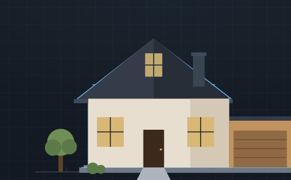 A house assembling itself through construction stages